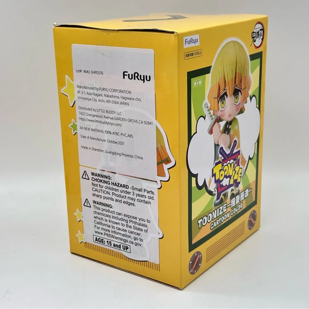 Zenitsu Agatsuma [Cartoon Color]: FuRyu Demon Slayer Toonize Statue Figurine